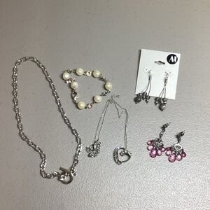 (Bundle #1) Necklace,Earrings - Women Jewelry Bundle